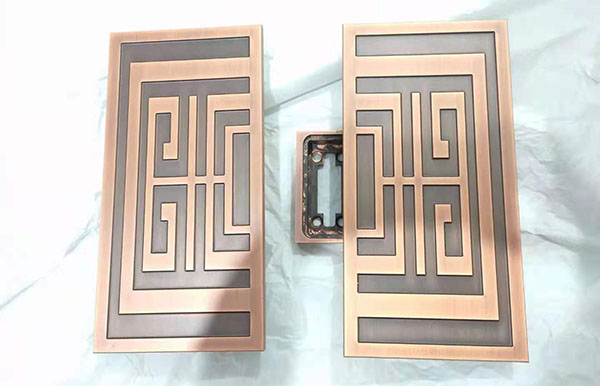 仿古銅大門拉手，豪華別墅銅門